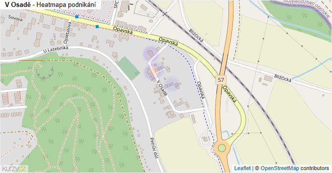 V Osadě - mapa podnikání