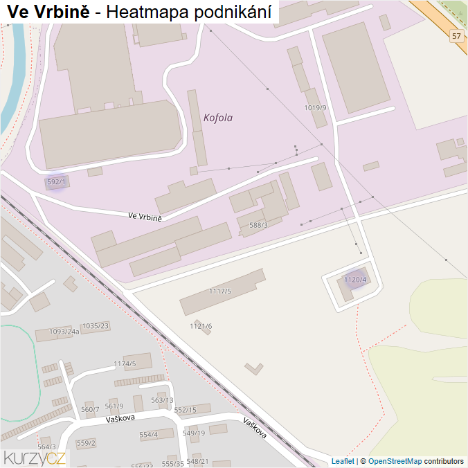 Mapa Ve Vrbině - Firmy v ulici.