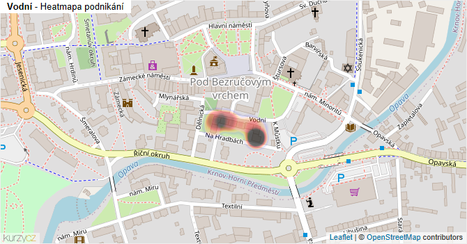 Vodní - mapa podnikání