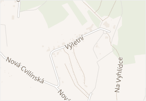 Výletní v obci Krnov - mapa ulice