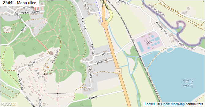 Zátiší - mapa ulice