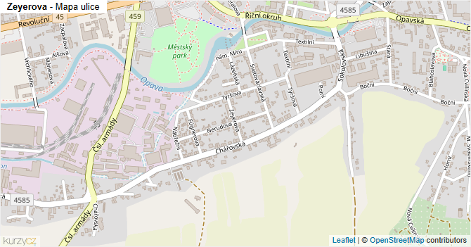 Zeyerova - mapa ulice