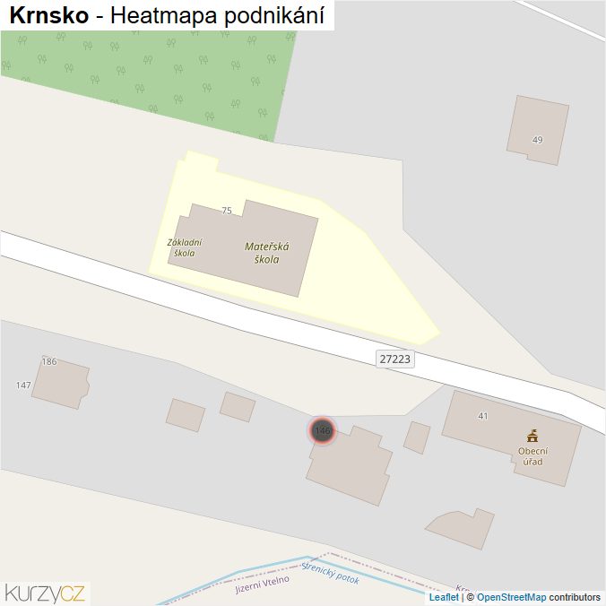 Mapa Krnsko - Firmy v obci.