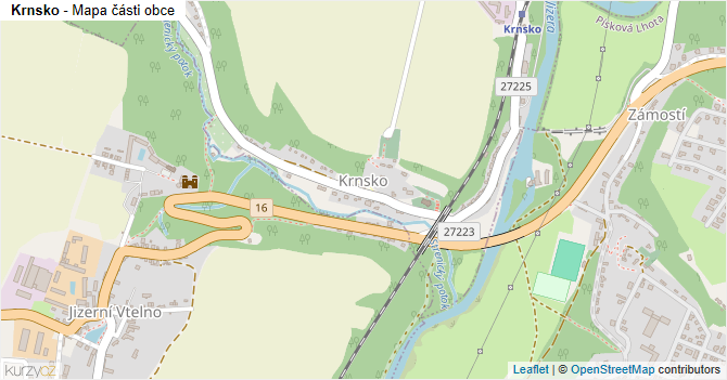 Krnsko - mapa části obce
