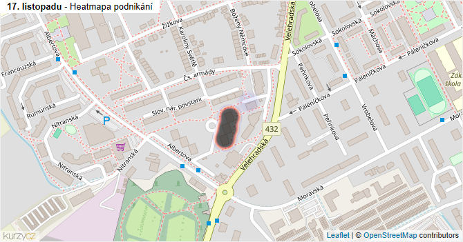 17. listopadu - mapa podnikání