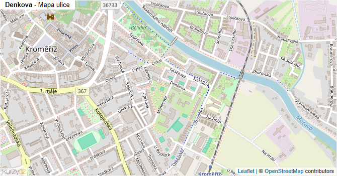 Denkova - mapa ulice