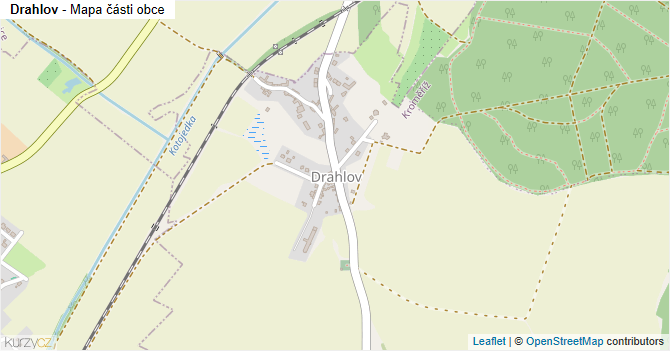 Drahlov - mapa části obce