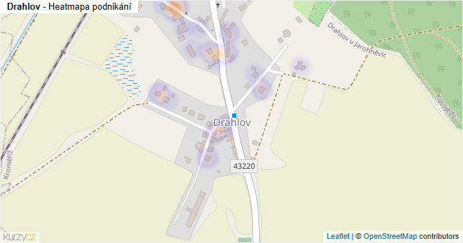 Drahlov - mapa podnikání