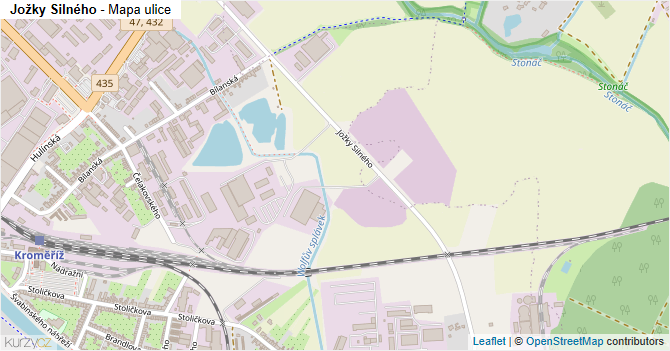 Jožky Silného - mapa ulice