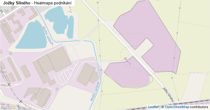Jožky Silného - mapa podnikání