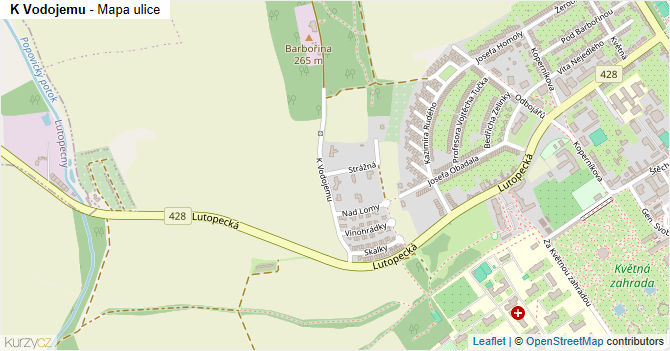 K Vodojemu - mapa ulice