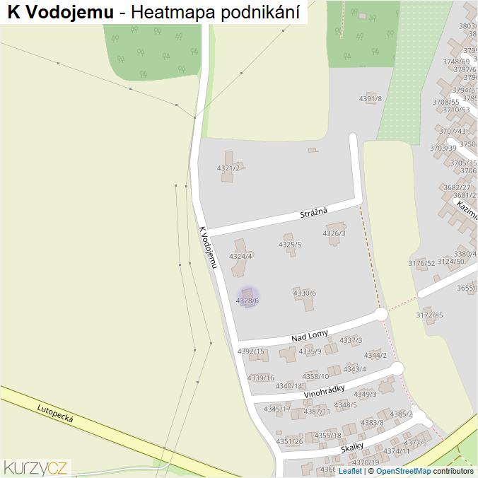 Mapa K Vodojemu - Firmy v ulici.