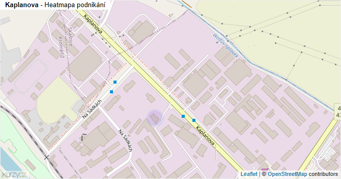 Kaplanova - mapa podnikání
