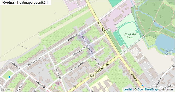 Květná - mapa podnikání
