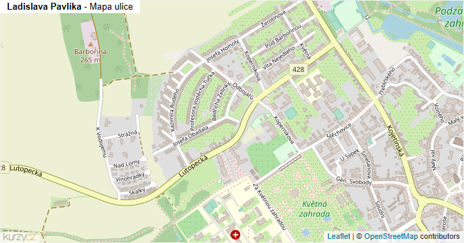 Ladislava Pavlíka - mapa ulice