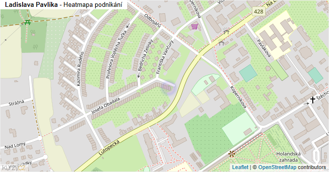 Ladislava Pavlíka - mapa podnikání