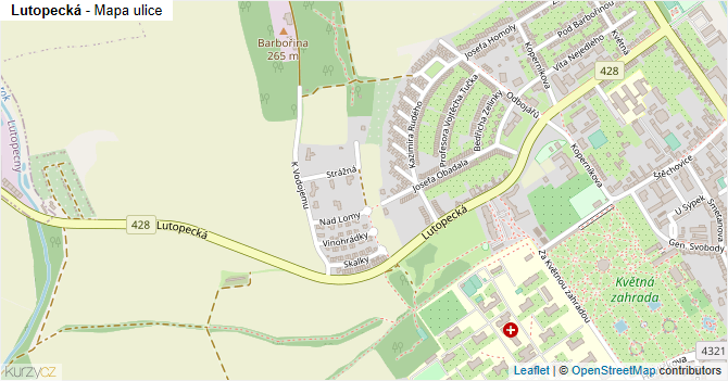 Lutopecká - mapa ulice