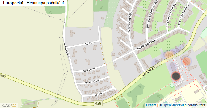 Lutopecká - mapa podnikání
