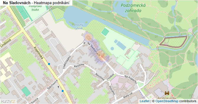 Na Sladovnách - mapa podnikání