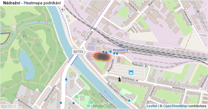 Nádražní - mapa podnikání