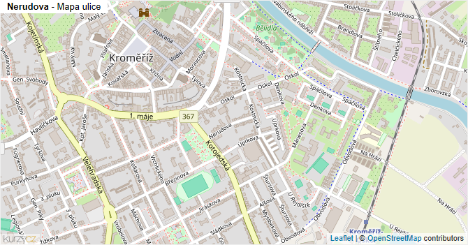 Nerudova - mapa ulice