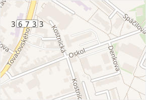 Oskol v obci Kroměříž - mapa ulice