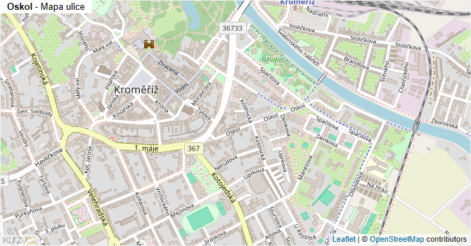 Oskol - mapa ulice