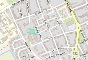 Ostrostřelců v obci Kroměříž - mapa ulice