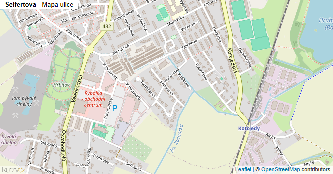 Seifertova - mapa ulice