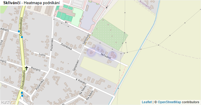 Skřivánčí - mapa podnikání