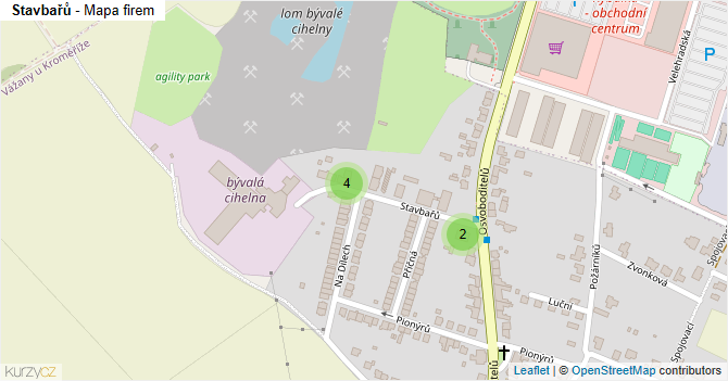 Stavbařů - mapa firem