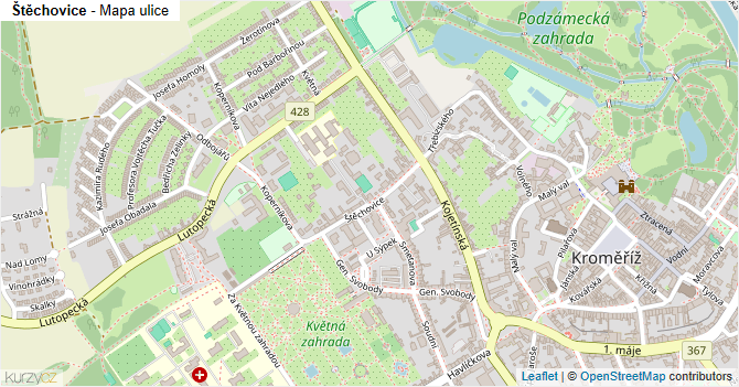 Štěchovice - mapa ulice
