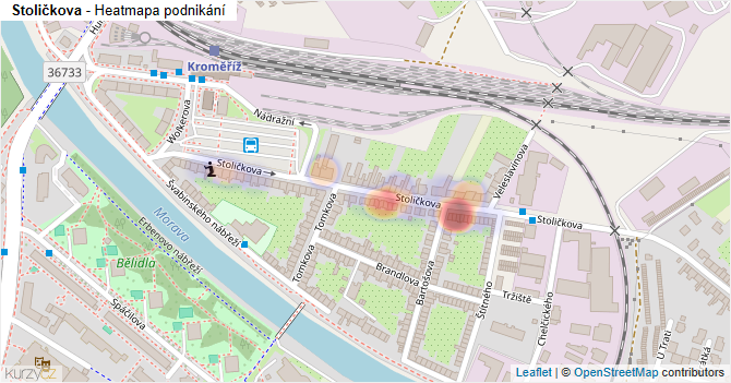 Stoličkova - mapa podnikání