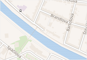 Švabinského nábřeží v obci Kroměříž - mapa ulice