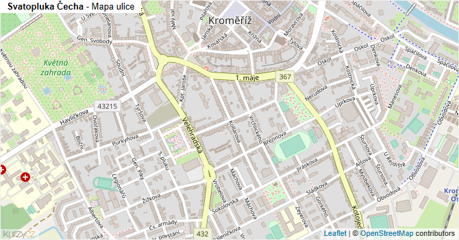 Svatopluka Čecha - mapa ulice