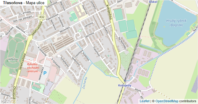 Třasoňova - mapa ulice