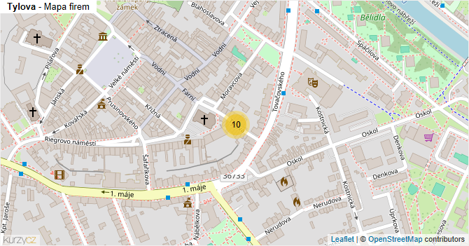 Tylova - mapa firem