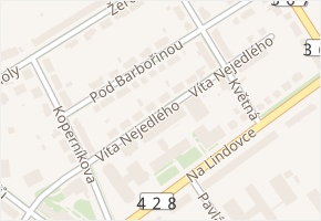 Víta Nejedlého v obci Kroměříž - mapa ulice