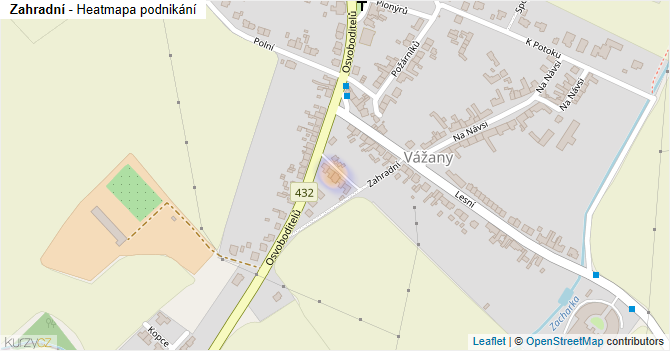 Zahradní - mapa podnikání