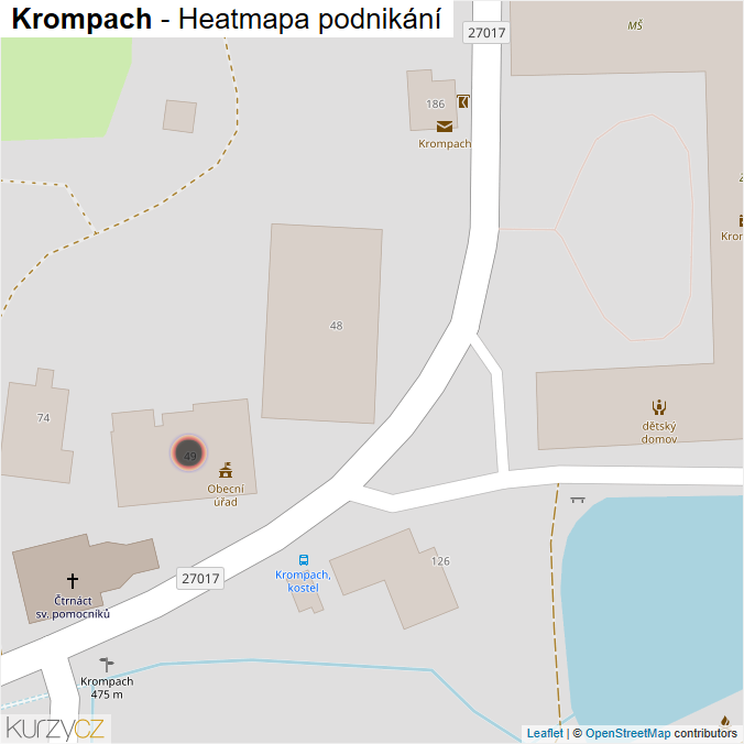 Mapa Krompach - Firmy v obci.