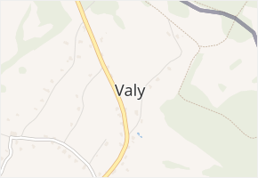 Valy v obci Krompach - mapa části obce