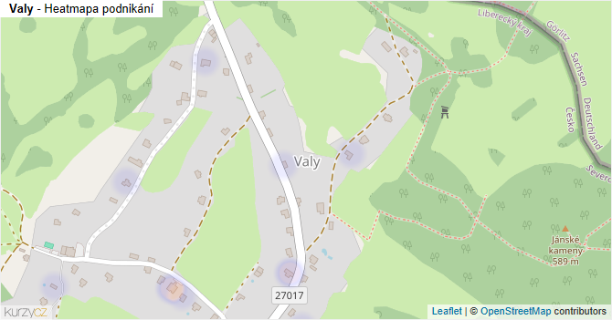 Valy - mapa podnikání