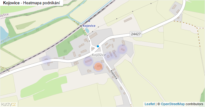 Kojovice - mapa podnikání