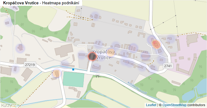 Kropáčova Vrutice - mapa firem