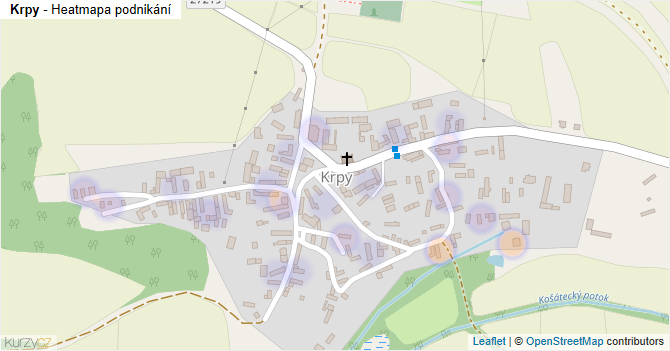 Krpy - mapa podnikání