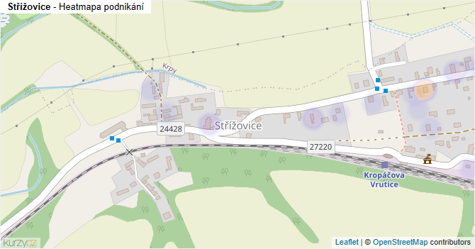 Střížovice - mapa podnikání