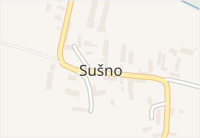 Sušno v obci Kropáčova Vrutice - mapa části obce
