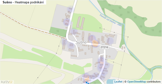 Sušno - mapa podnikání