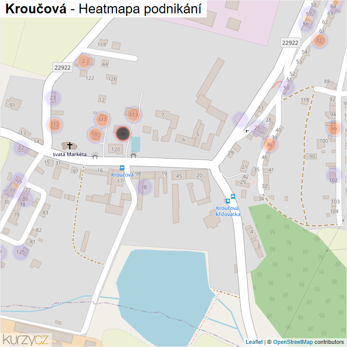 Mapa Kroučová - Firmy v části obce.