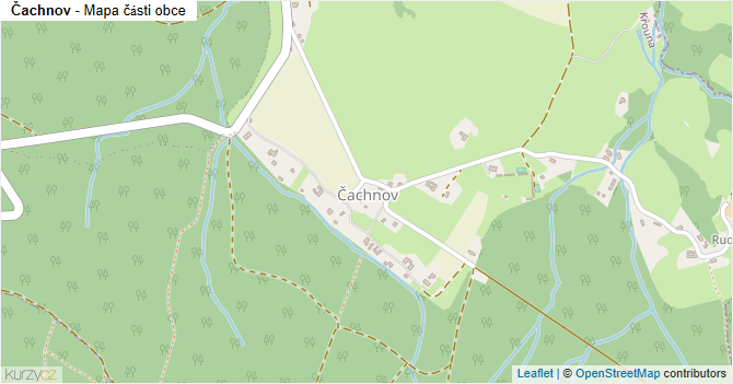 Čachnov - mapa části obce